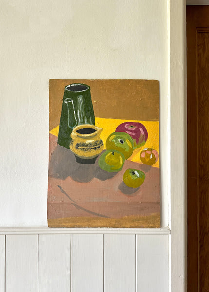 Still Life Tablescape Oil on Board