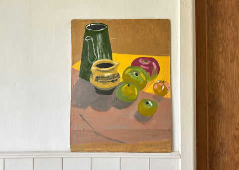 Still Life Tablescape Oil on Board