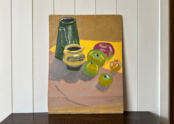 Still Life Tablescape Oil on Board