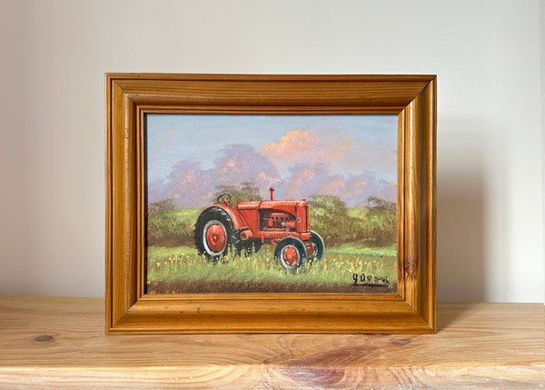 Red Tractor Painting