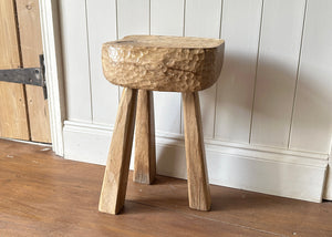 Carved Oak Foot Stool - Made by Alan