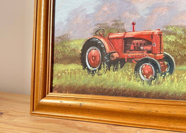 Red Tractor Painting