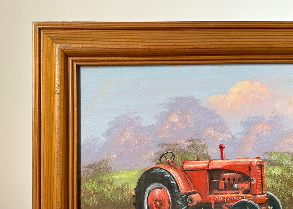 Red Tractor Painting