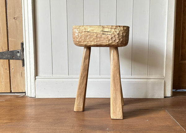 Carved Oak Foot Stool - Made by Alan