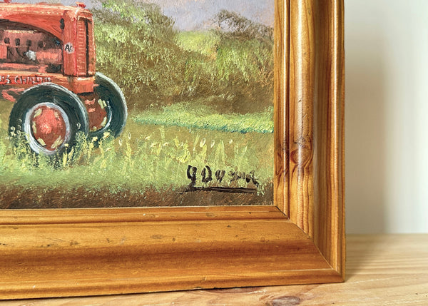 Red Tractor Painting