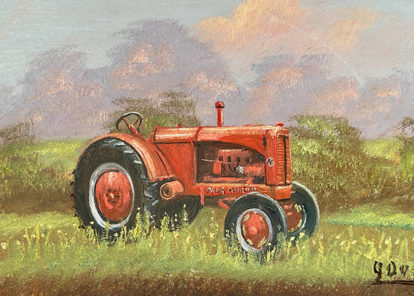 Red Tractor Painting