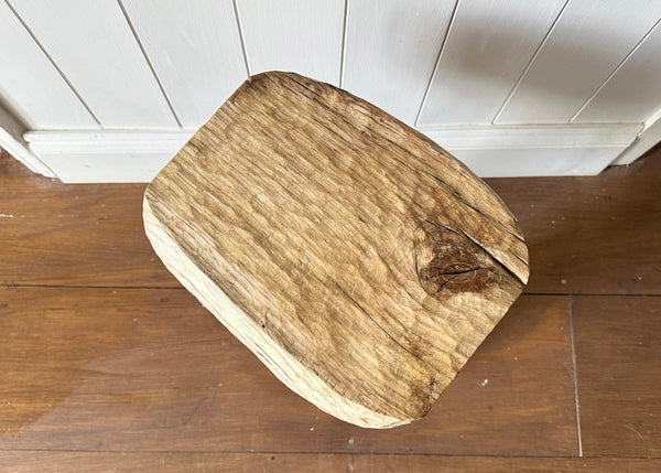Carved Oak Foot Stool - Made by Alan