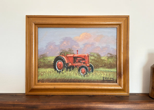 Red Tractor Painting
