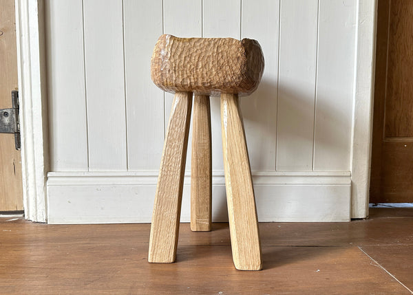 Carved Oak Foot Stool - Made by Alan