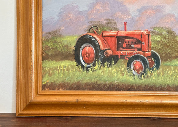 Red Tractor Painting