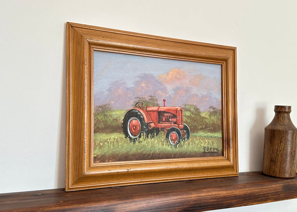 Red Tractor Painting