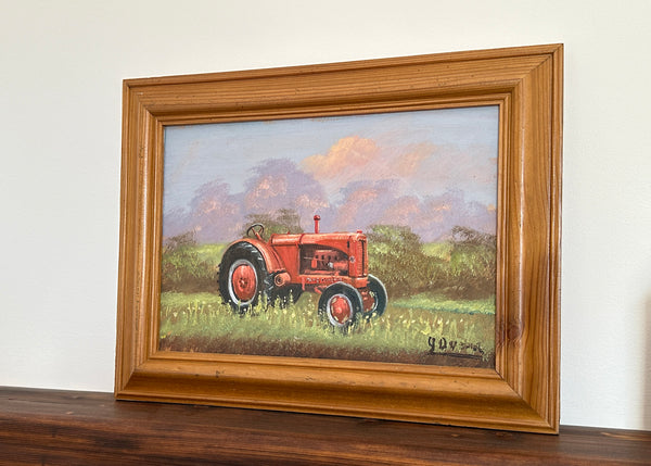 Red Tractor Painting