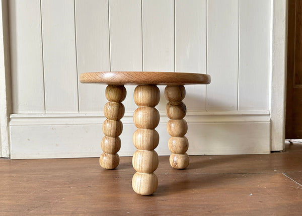 Short Bobbin Leg Milk Stool - Made by Alan