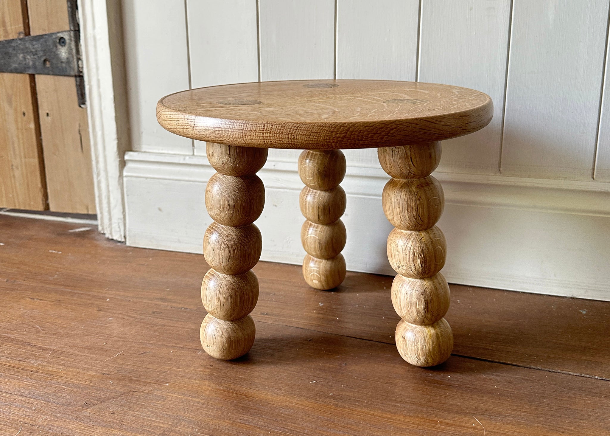 Short Bobbin Leg Milk Stool - Made by Alan