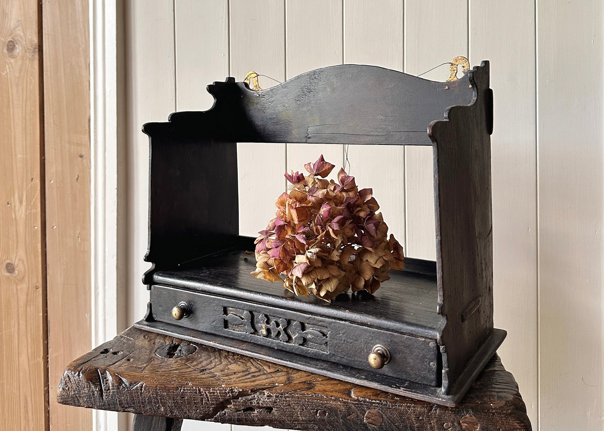 Folk Art Hanging Book Shelf