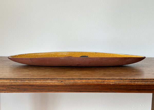 Slipware Birds Oval Dish