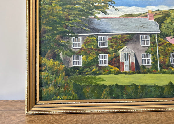 Cottage Oil Painting on Board