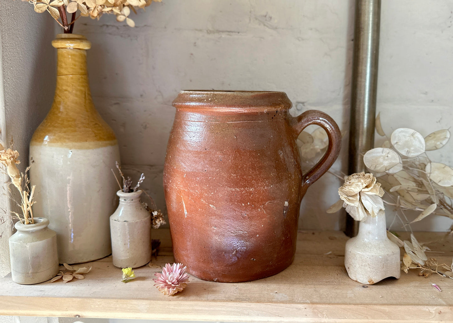 French Stoneware Jug, Pot En Gres