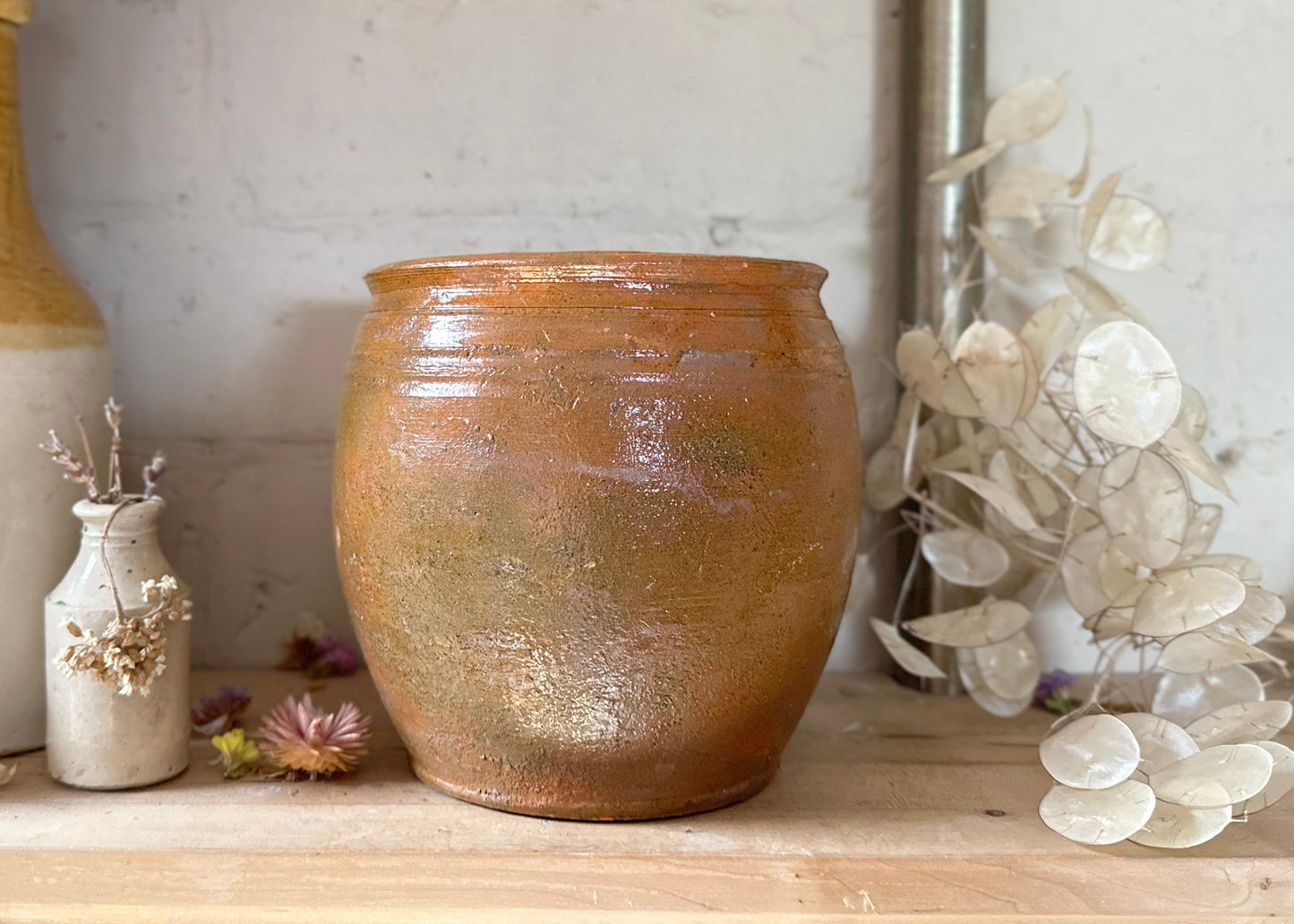 French Stoneware Jug, Confit Pot