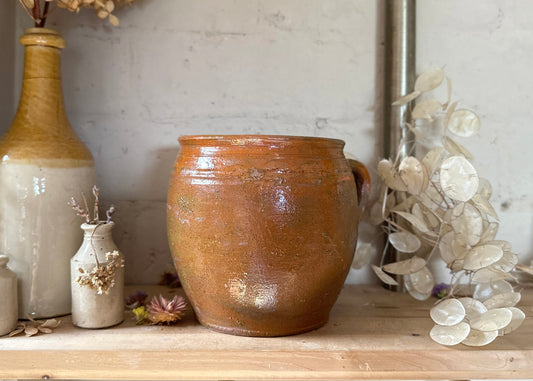 French Stoneware Jug, Confit Pot