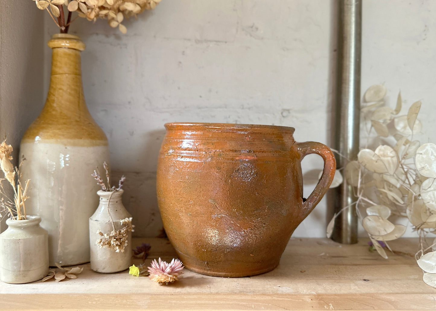 French Stoneware Jug, Confit Pot