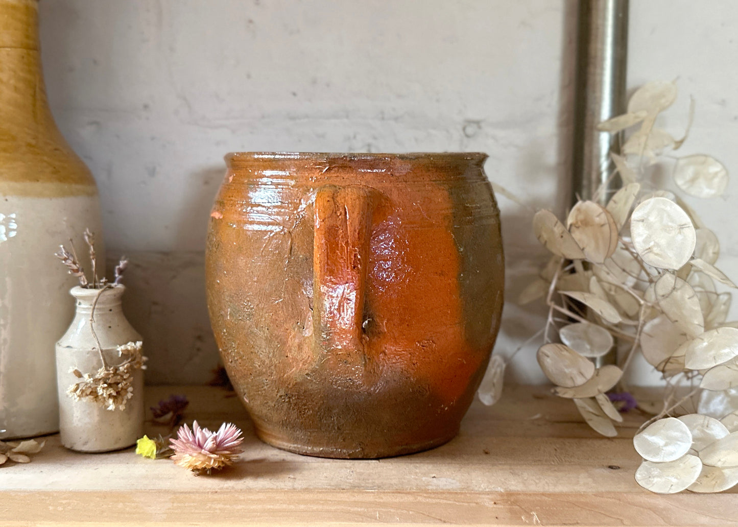 French Stoneware Jug, Confit Pot