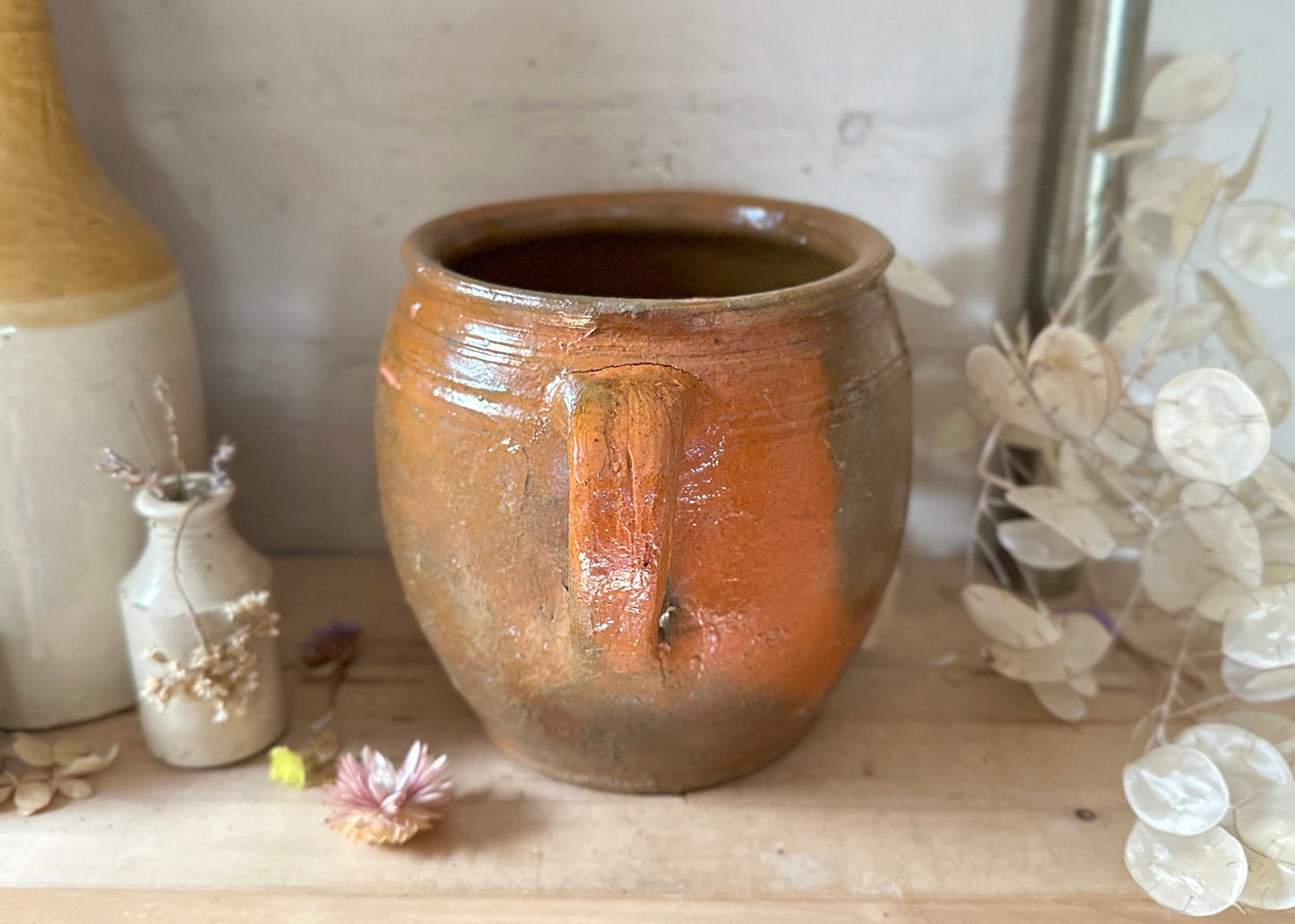 French Stoneware Jug, Confit Pot