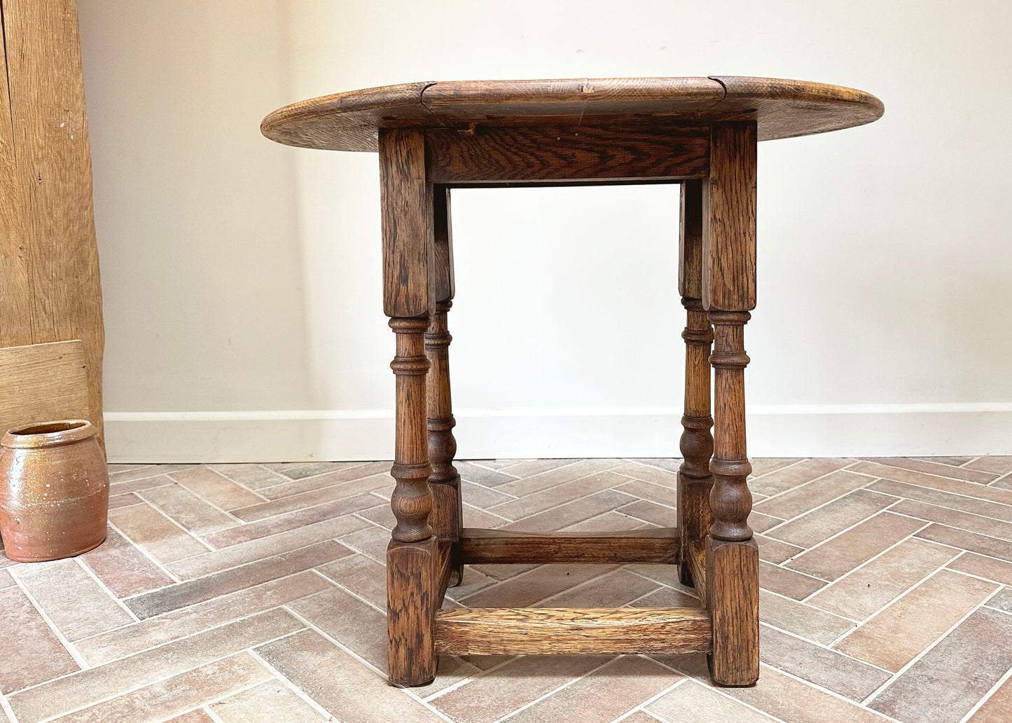 Drop Leaf Oak Side Table