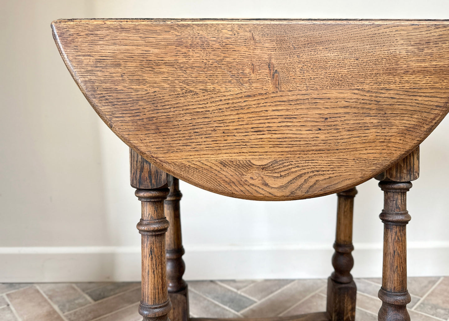 Drop Leaf Oak Side Table