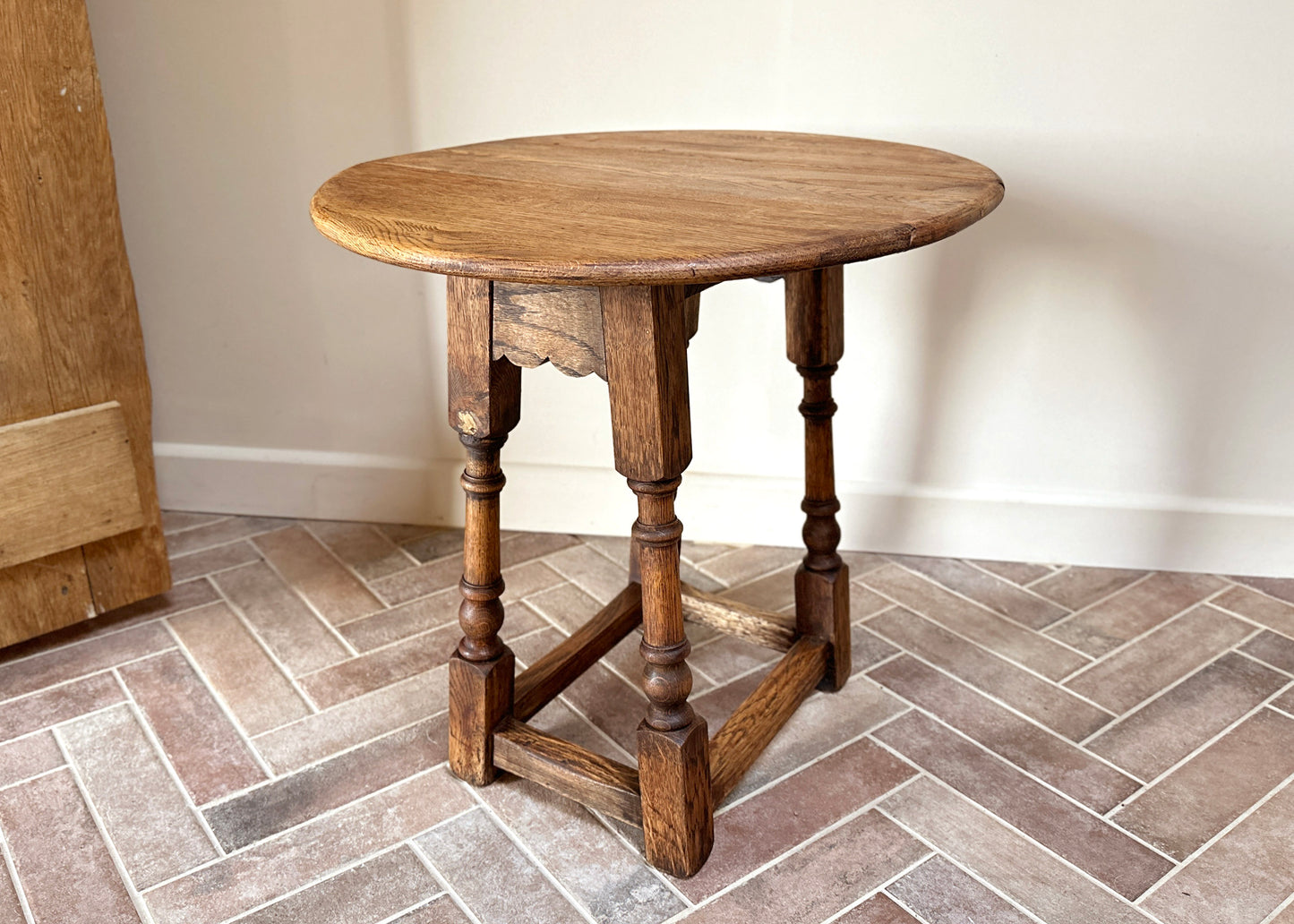 Drop Leaf Oak Side Table