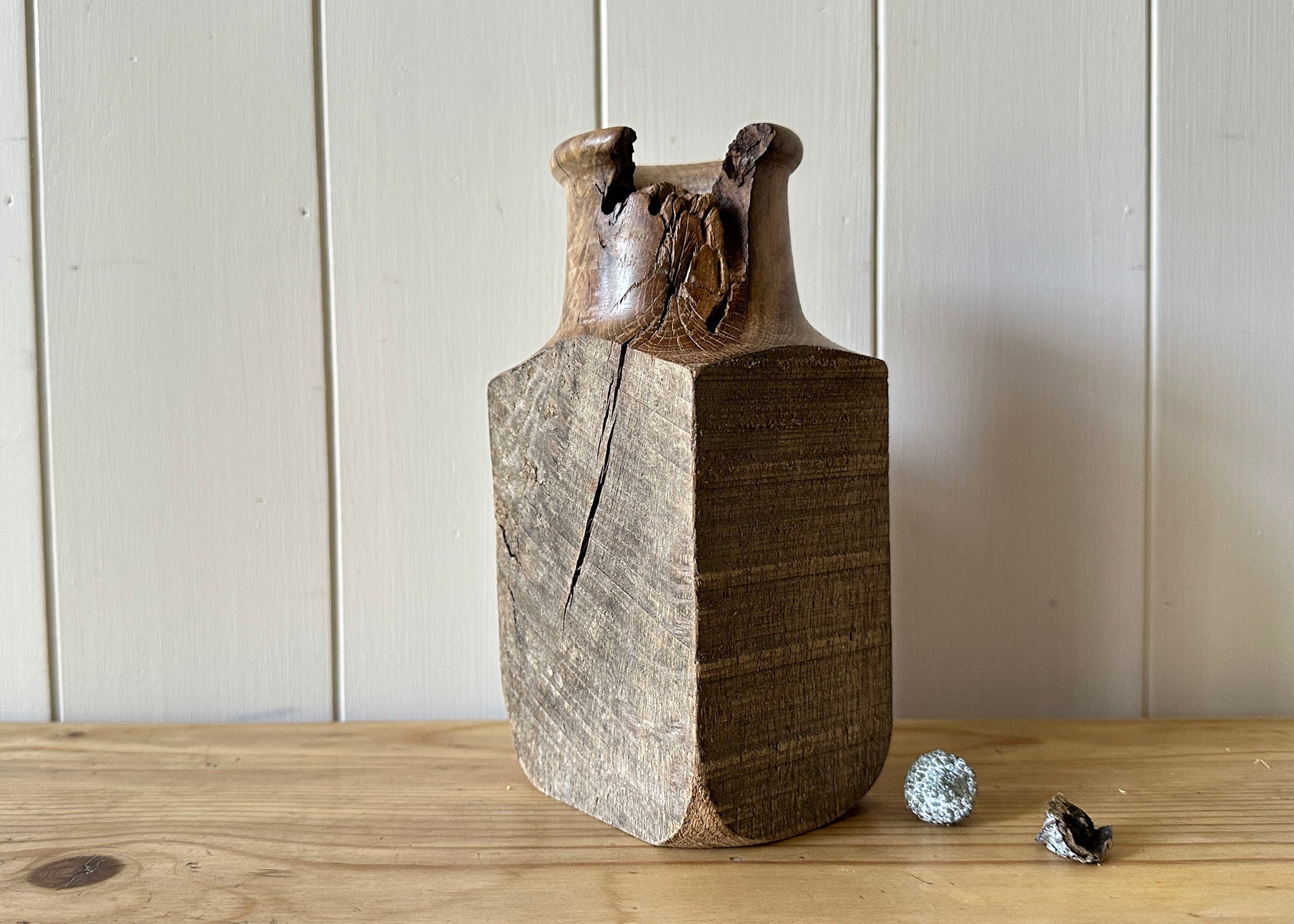 Hand Turned Oak Bottle- Made by Alan