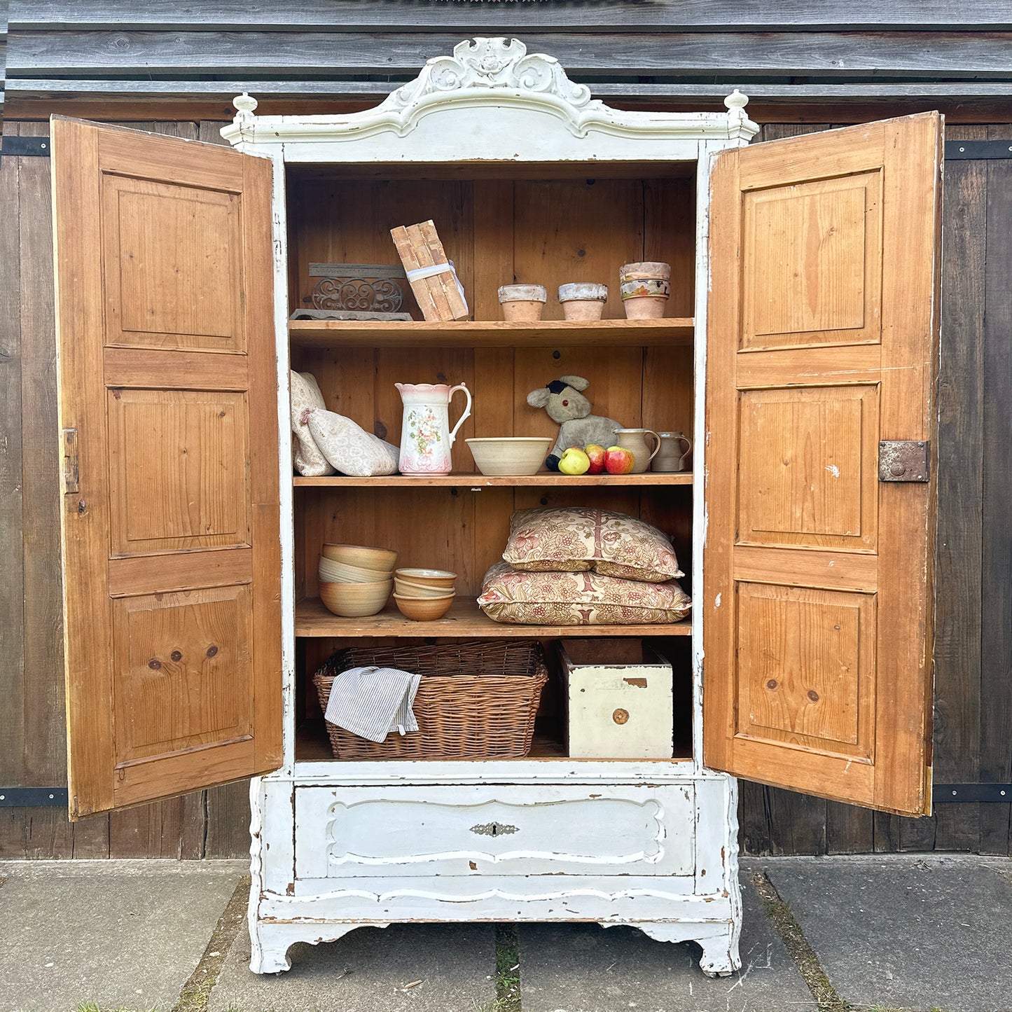 Antique French Armoire with Lock & Key