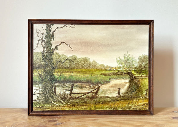 Moody River Oil Painting