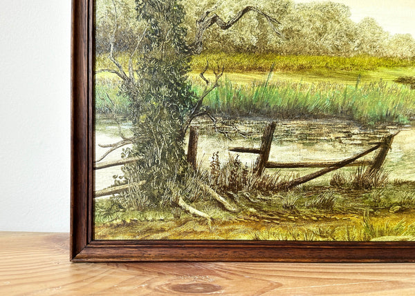 Moody River Oil Painting