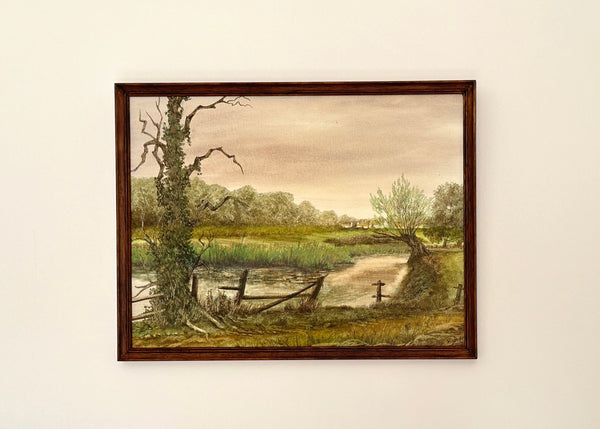 Moody River Oil Painting