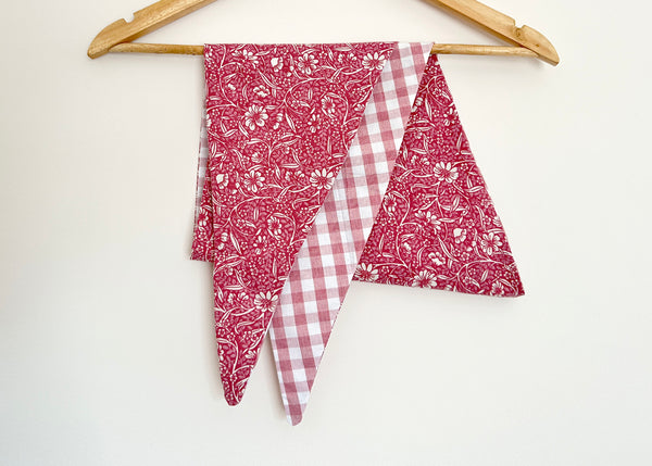 Red Gingham Triangle Scarf