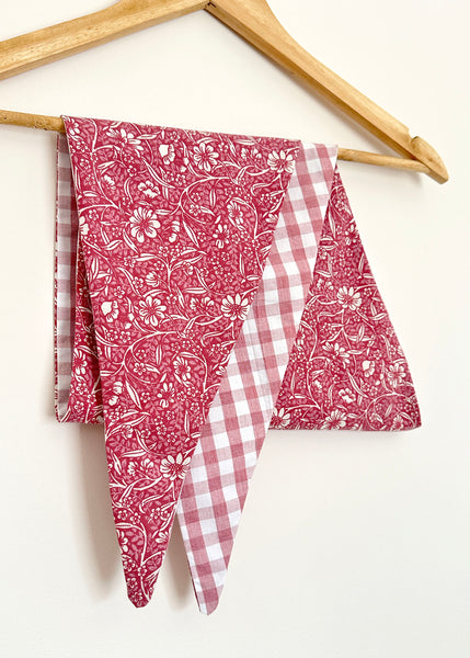 Red Gingham Triangle Scarf