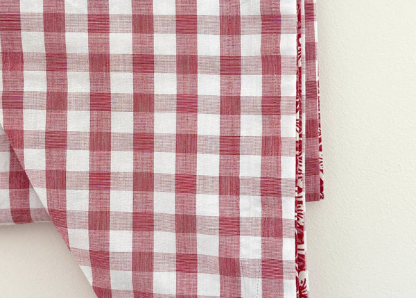 Red Gingham Triangle Scarf