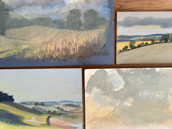 Wheat Fields Watercolour
