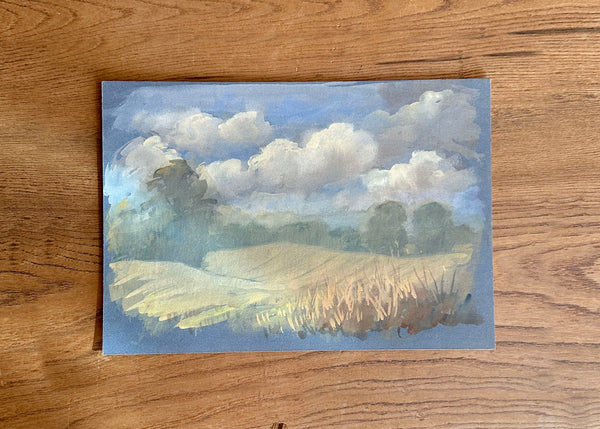 Wheat Fields Watercolour