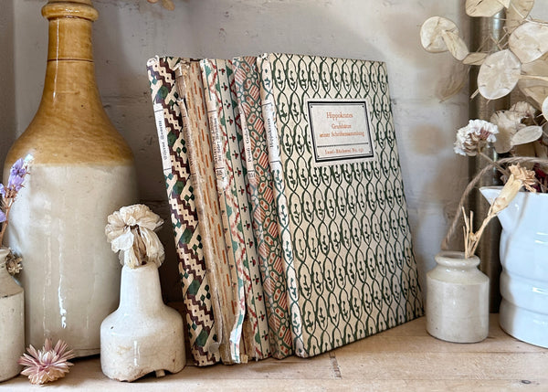 x5 Hand Printed German Books