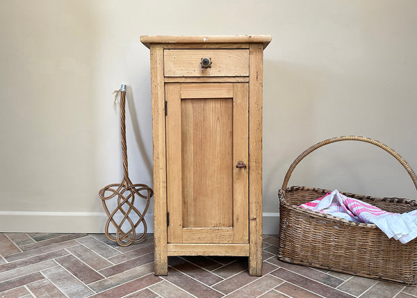 Stripped Pine Bedside Cabinet