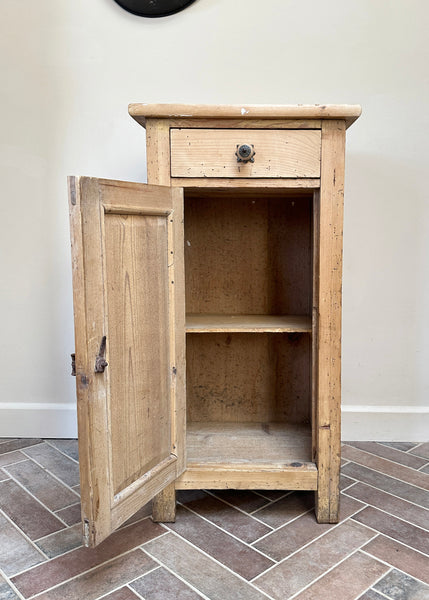 Stripped Pine Bedside Cabinet