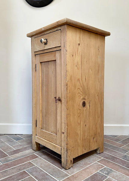 Stripped Pine Bedside Cabinet