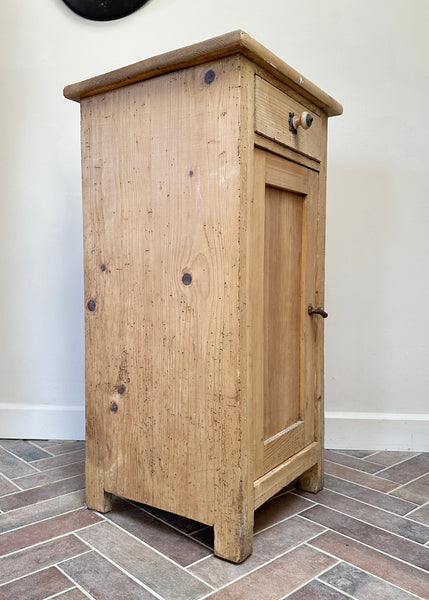 Stripped Pine Bedside Cabinet