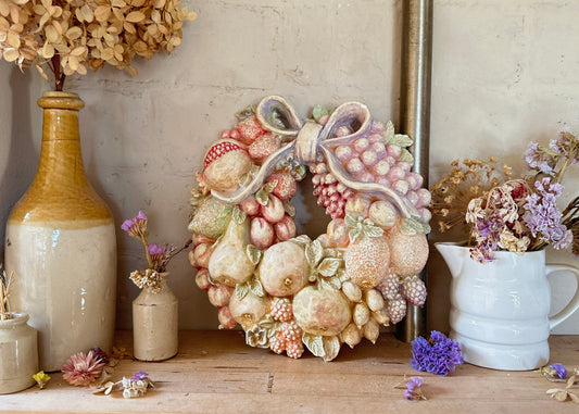 Ceramic Fruit Harvest Wreath