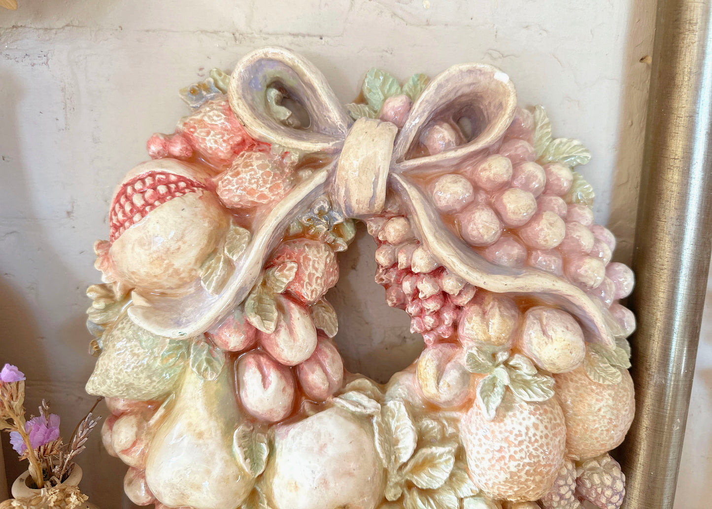 Ceramic Fruit Harvest Wreath