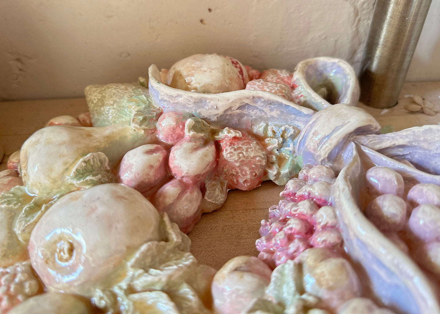 Ceramic Fruit Harvest Wreath