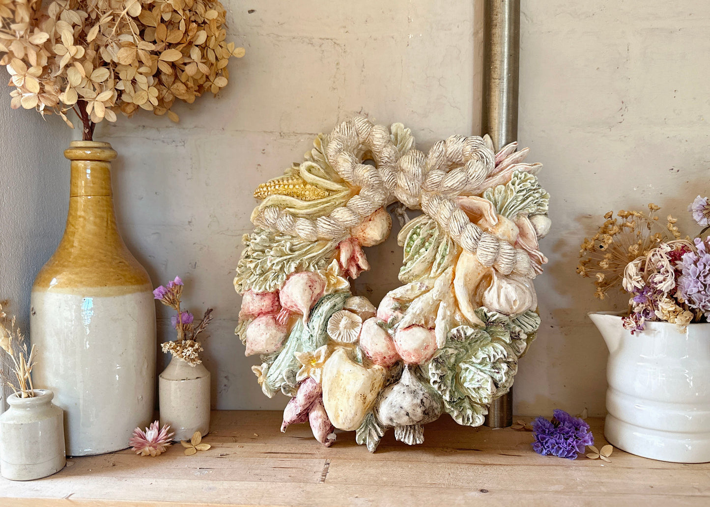 Ceramic Vegetable Harvest Wreath