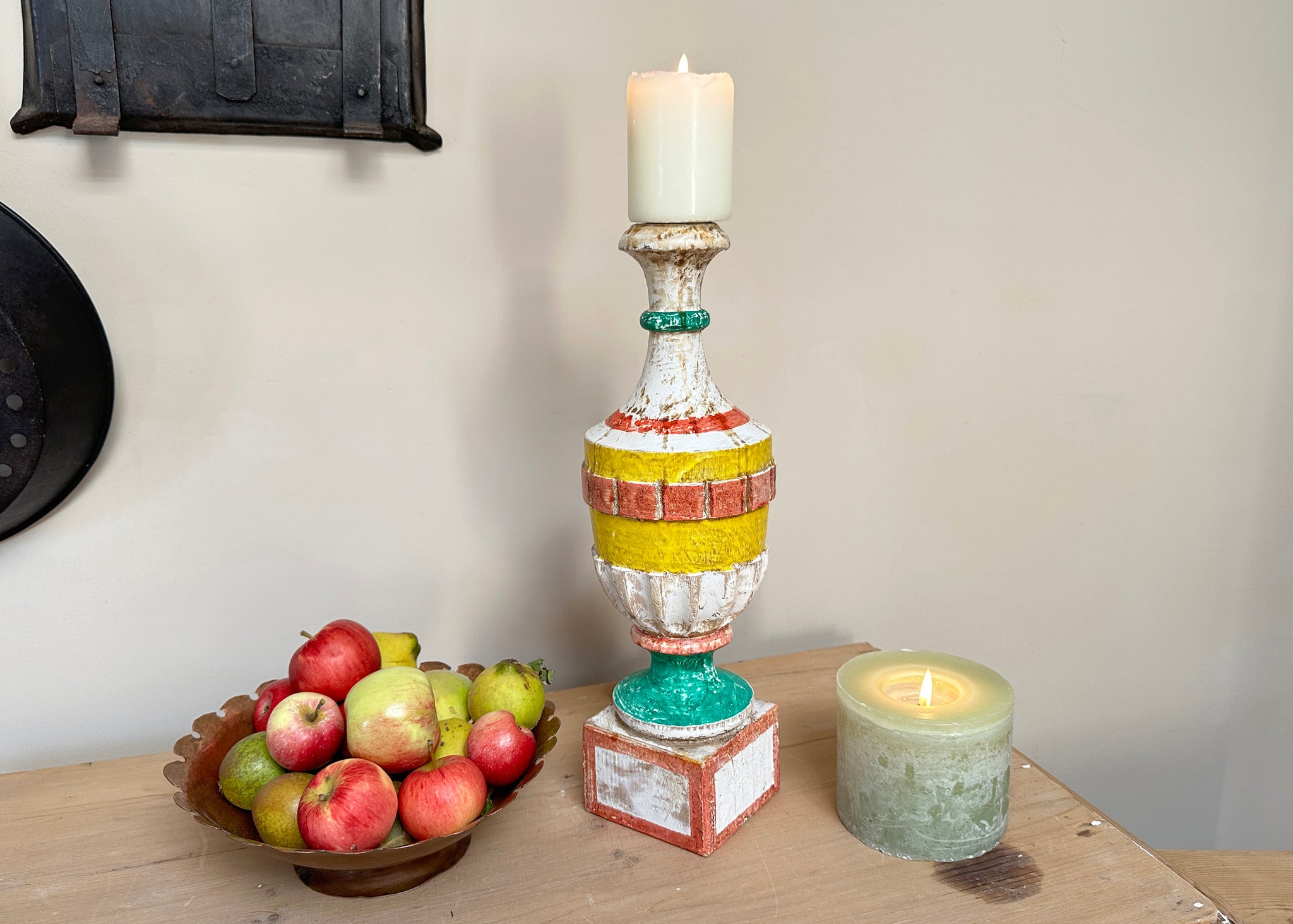 Painted Italian Candle Holder